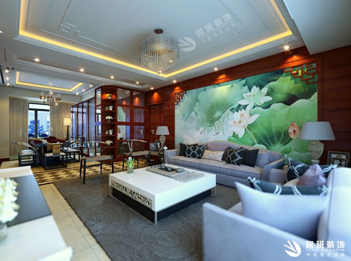 中海悅墅,混搭風(fēng)格,客廳