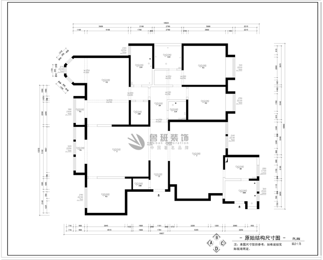 萬達(dá)西安one,新中式風(fēng)格,原始戶型圖