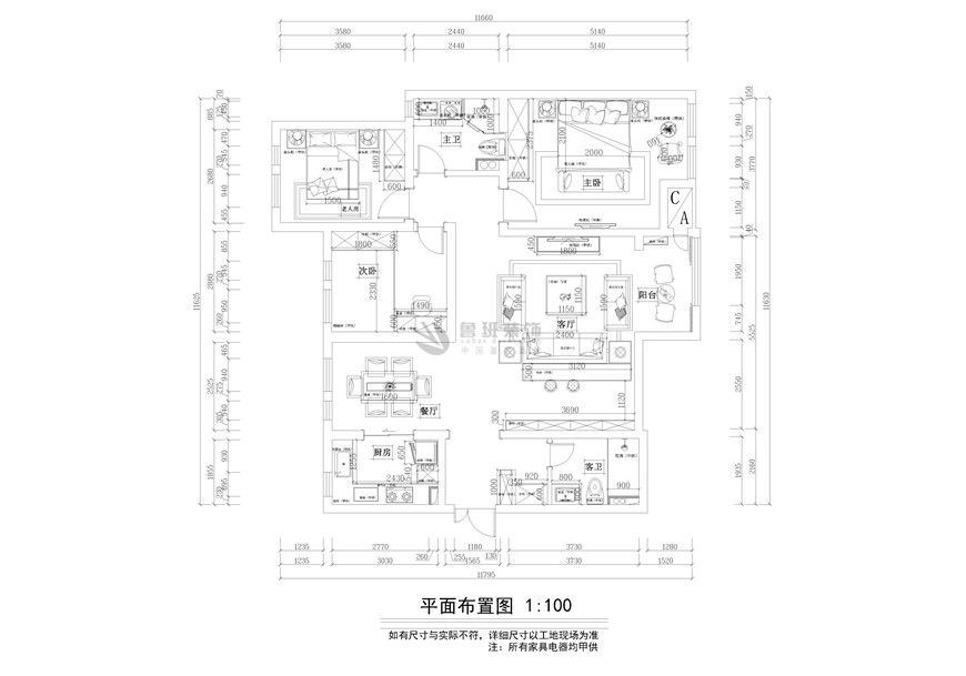 白樺林間,新中式效果圖,功能布局設(shè)計圖
