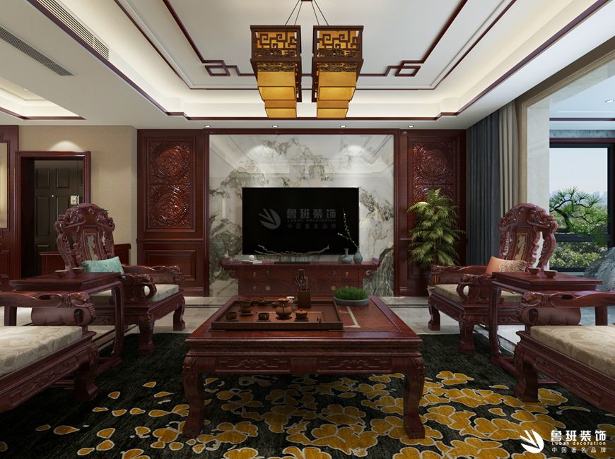 富平秦正公館,新中式風格,客廳