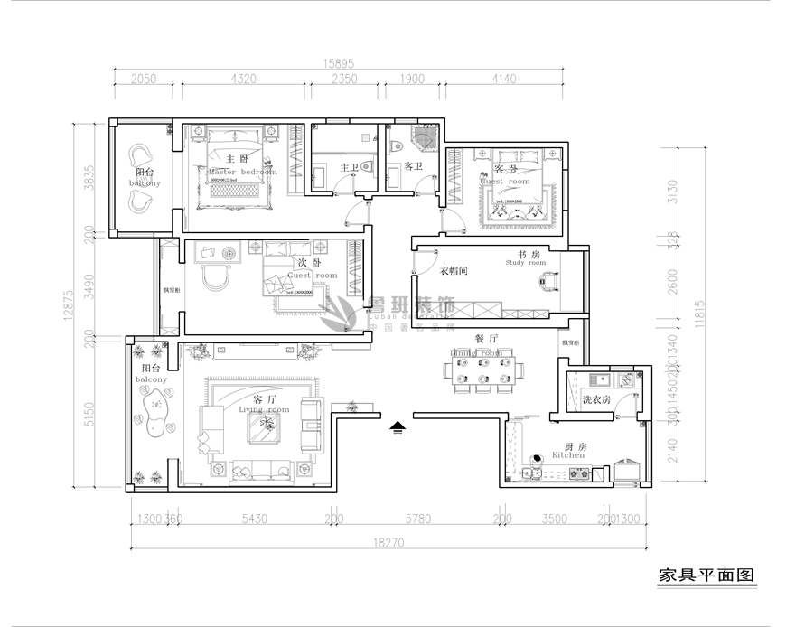 金地西灃公元,新中式風格,戶型圖