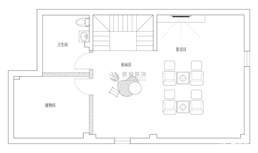 薔薇溪谷,新中式風格效果圖,三層平面布局圖