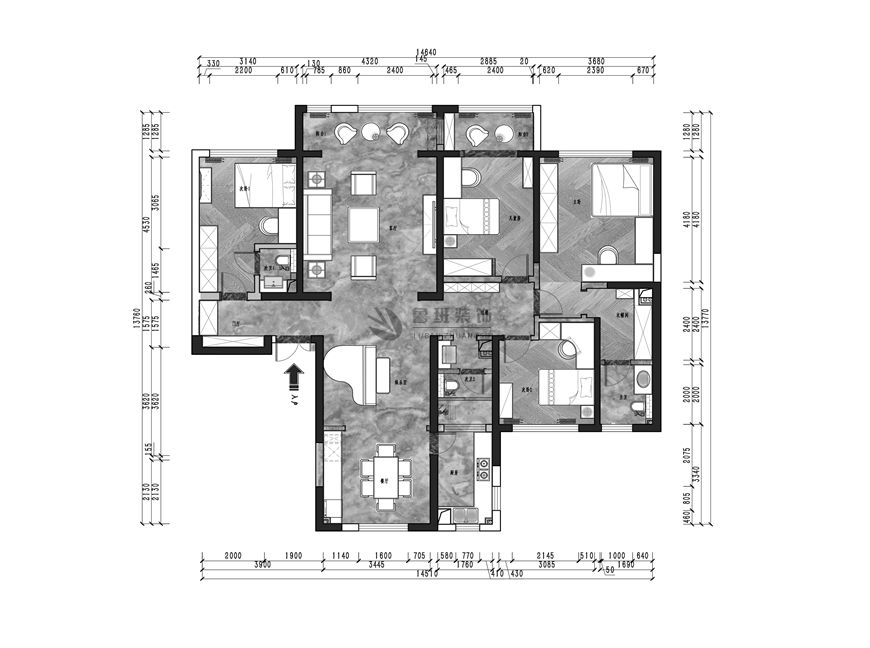 丹軒梓園,簡歐風格,戶型圖