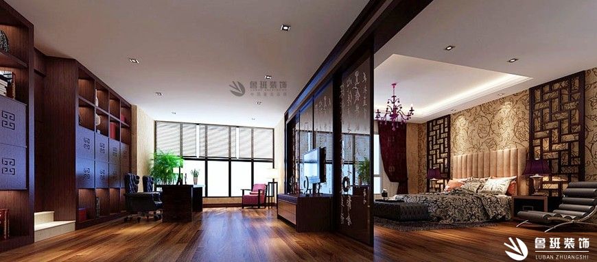 金地湖城大境,混搭風格效果圖,臥室設計
