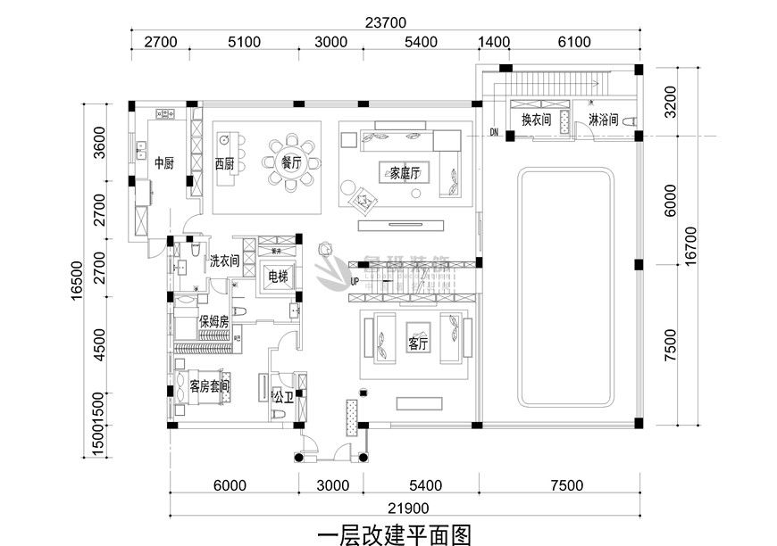 水岸新城,現代風格效果圖,平面布局