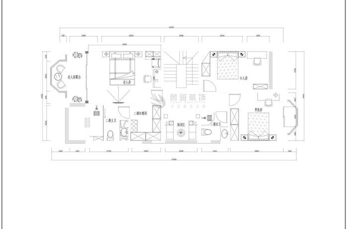西安逸翠園御璽360㎡港式風格別墅裝修效果圖-張鋒設計作品1